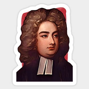 Irish Writer Jonathan Swift illustration Sticker